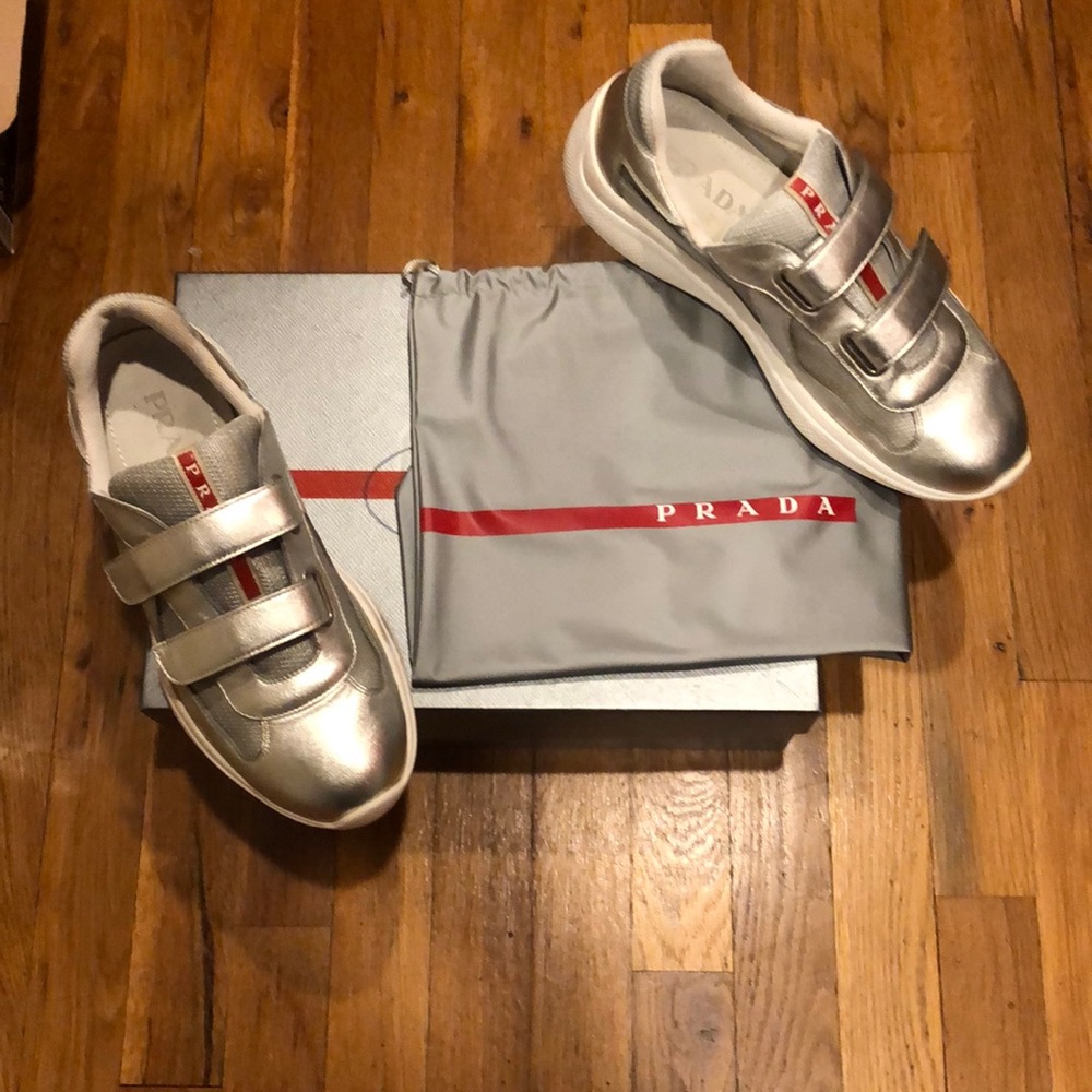 Silver Prada Sneaker